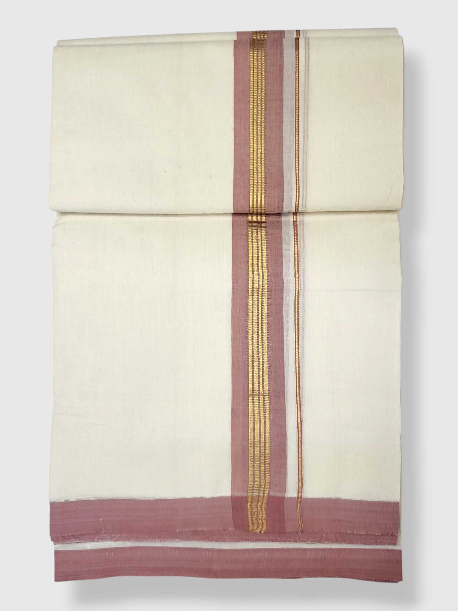 Kerala Balaramapuram Pure Cotton Handloom Mundu/Dhoti