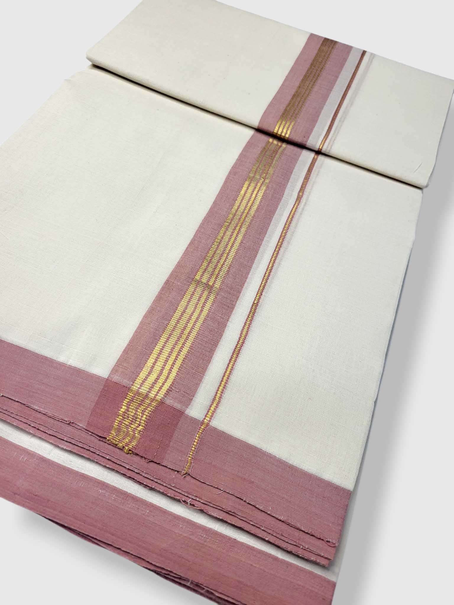 Kerala Balaramapuram Pure Cotton Handloom Mundu/Dhoti