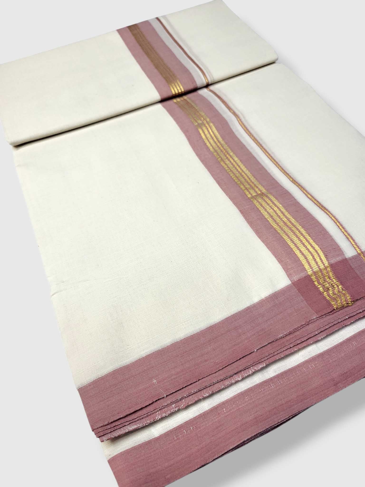 Kerala Balaramapuram Pure Cotton Handloom Mundu/Dhoti
