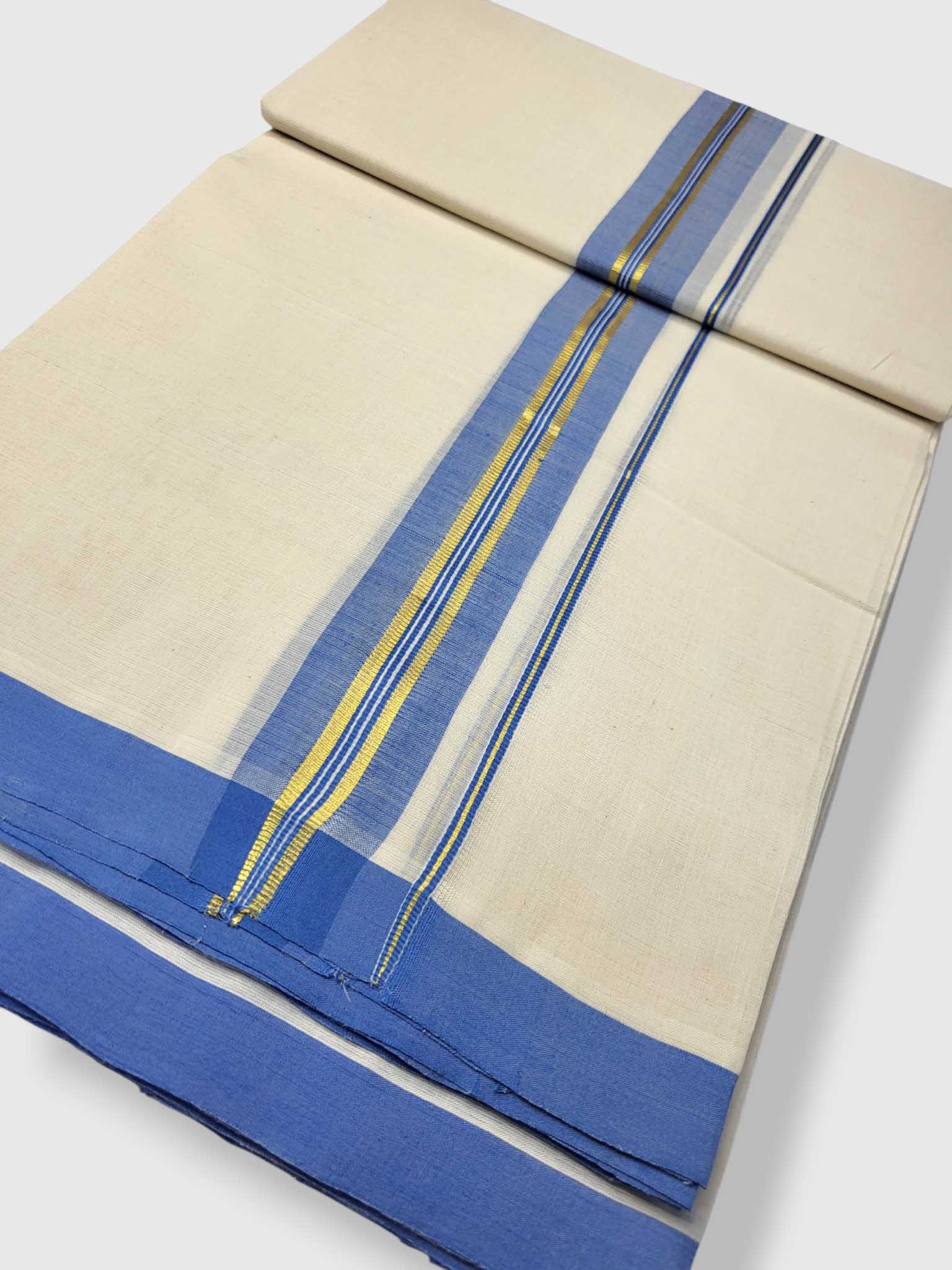 Kerala Balaramapuram Pure Cotton Handloom Mundu/Dhoti