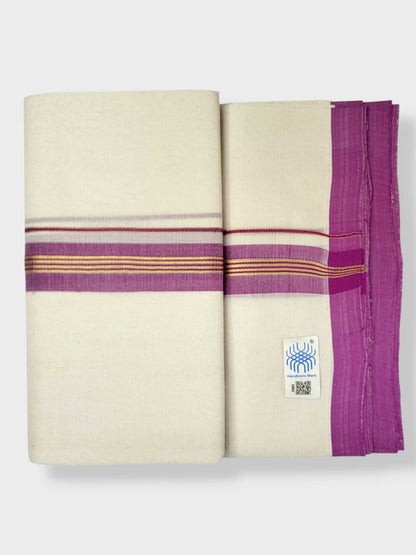 Kerala Balaramapuram Pure Cotton Handloom Mundu/Dhoti