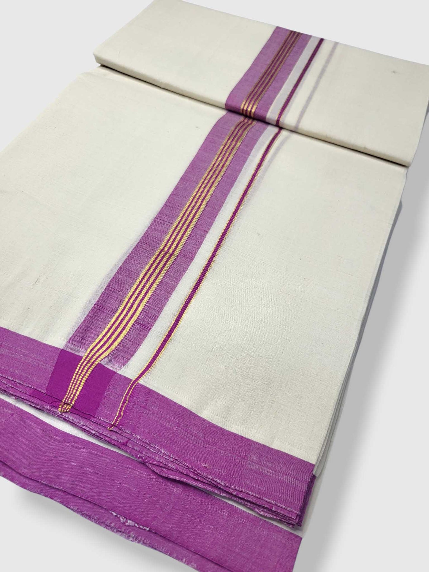 Kerala Balaramapuram Pure Cotton Handloom Mundu/Dhoti