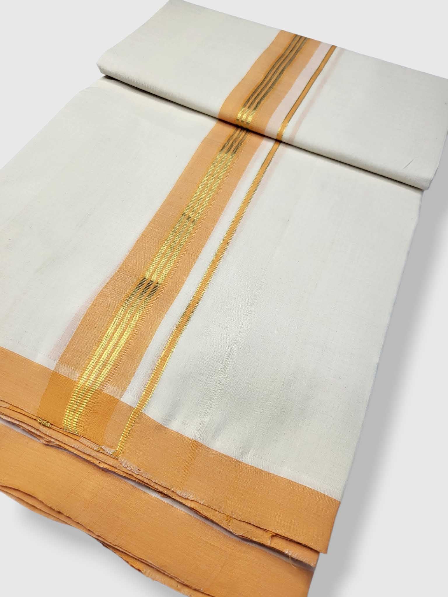 Kerala Balaramapuram Pure Cotton Handloom Mundu/Dhoti