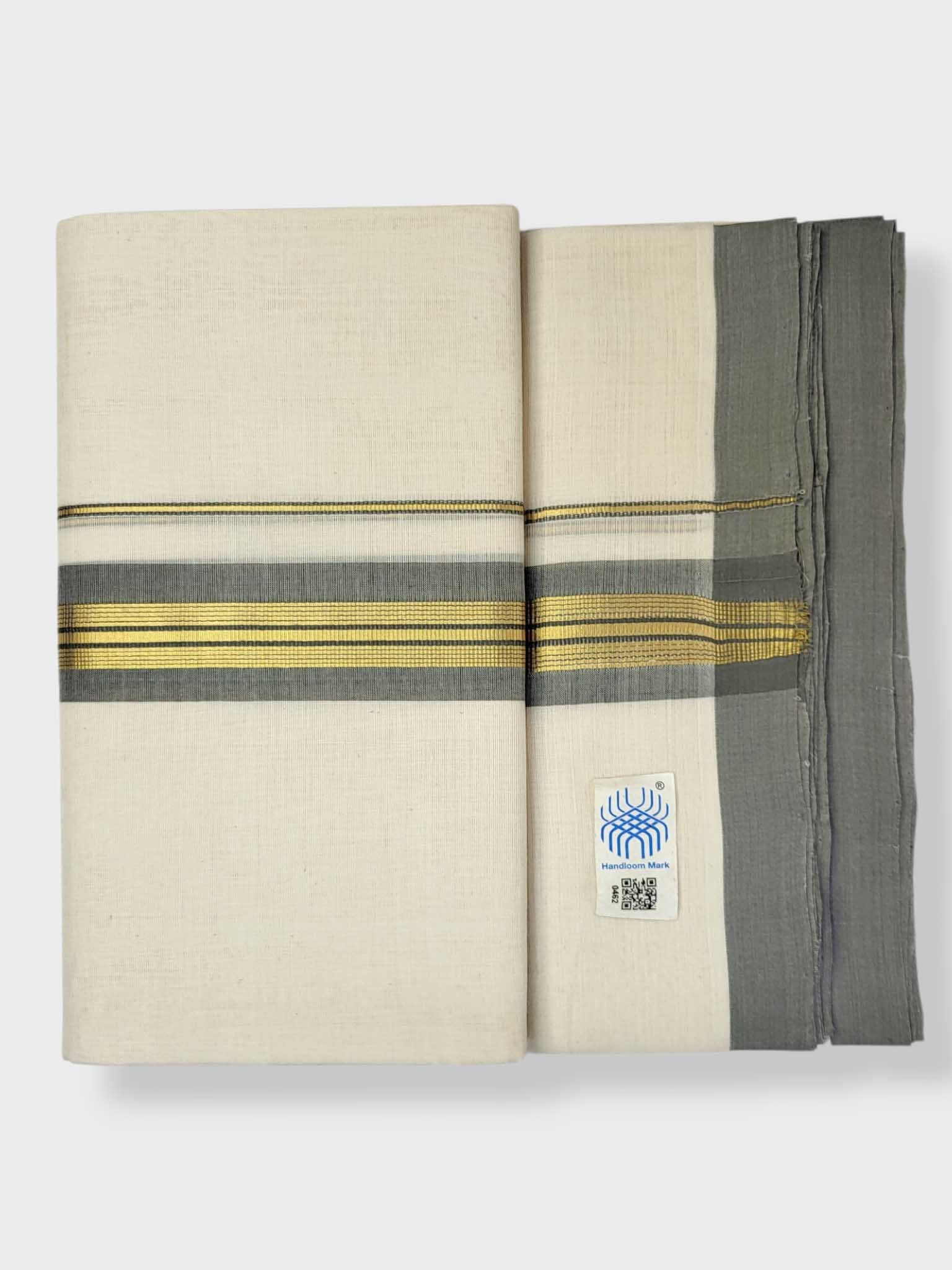 Kerala Balaramapuram Pure Cotton Handloom Mundu/Dhoti