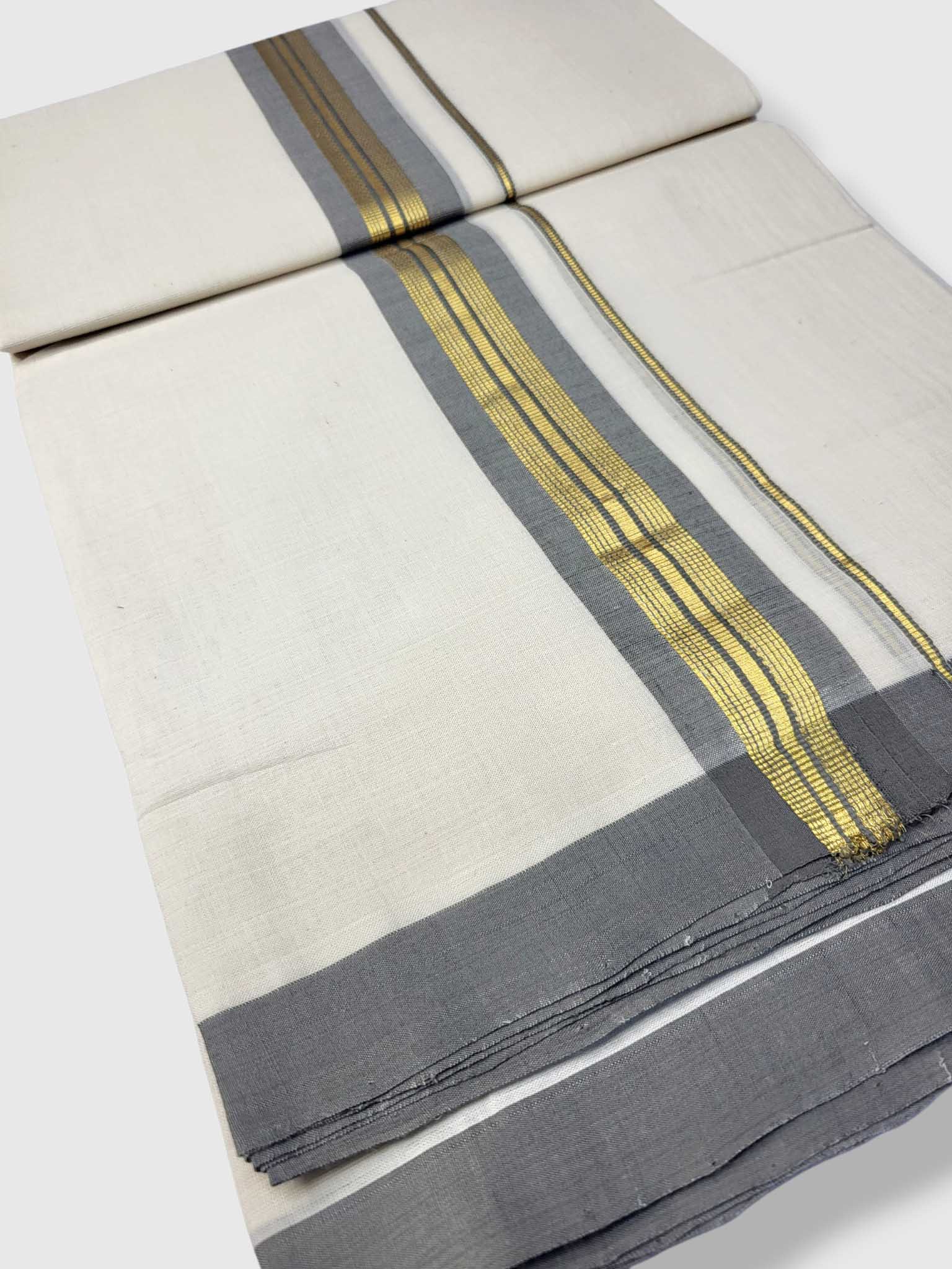 Kerala Balaramapuram Pure Cotton Handloom Mundu/Dhoti