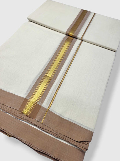 Kerala Balaramapuram Pure Cotton Handloom Mundu/Dhoti