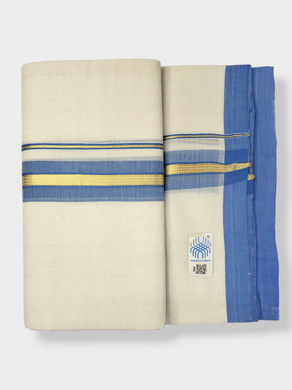 Kerala Balaramapuram Pure Cotton Handloom Mundu/Dhoti