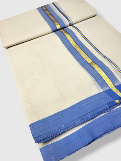 Kerala Balaramapuram Pure Cotton Handloom Mundu/Dhoti