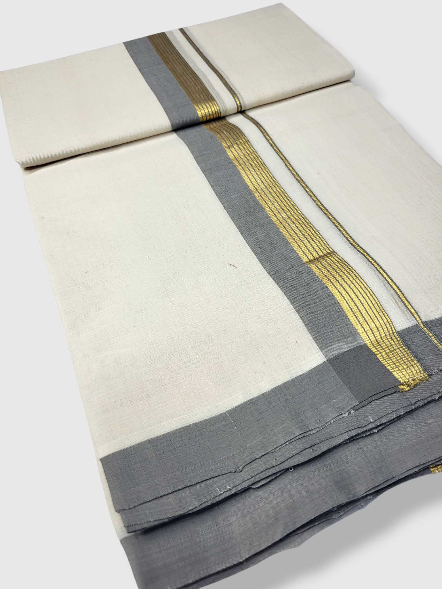 Kerala Balaramapuram Pure Cotton Handloom Mundu/Dhoti