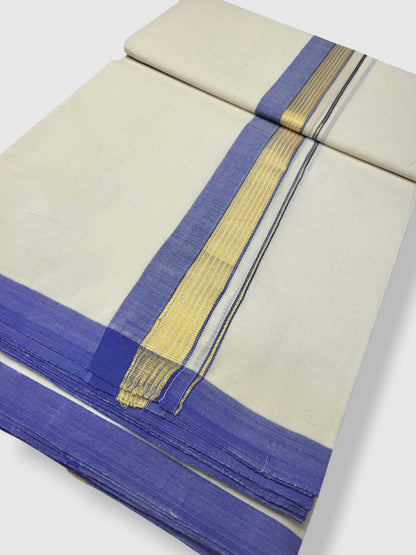 Kerala Balaramapuram Pure Cotton Handloom Mundu/Dhoti