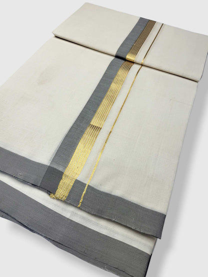 Kerala Balaramapuram Pure Cotton Handloom Mundu/Dhoti