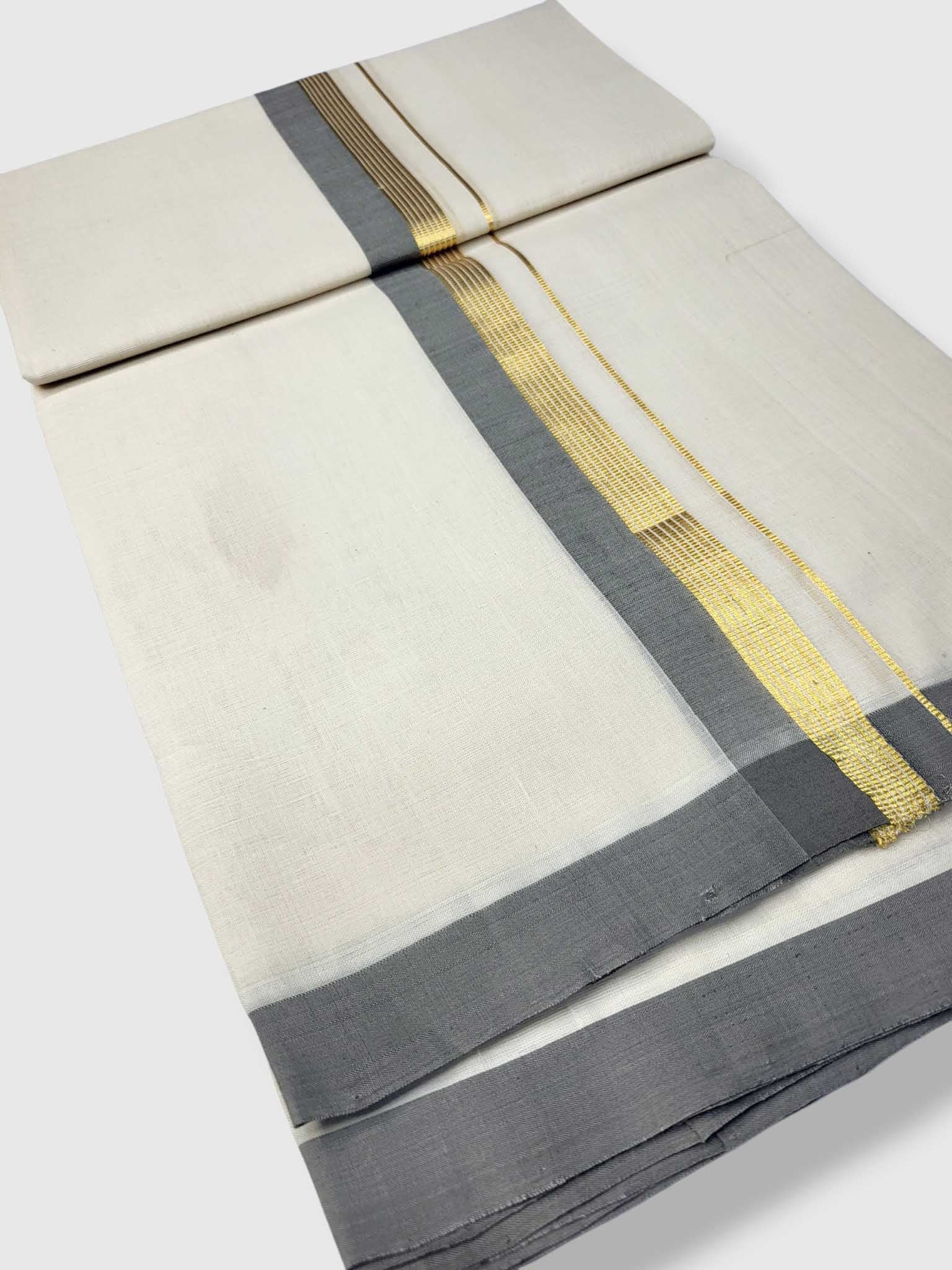 Kerala Balaramapuram Pure Cotton Handloom Mundu/Dhoti