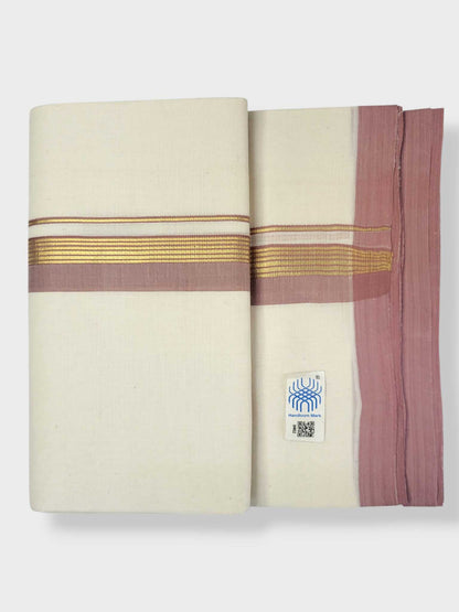 Kerala Balaramapuram Pure Cotton Handloom Mundu/Dhoti