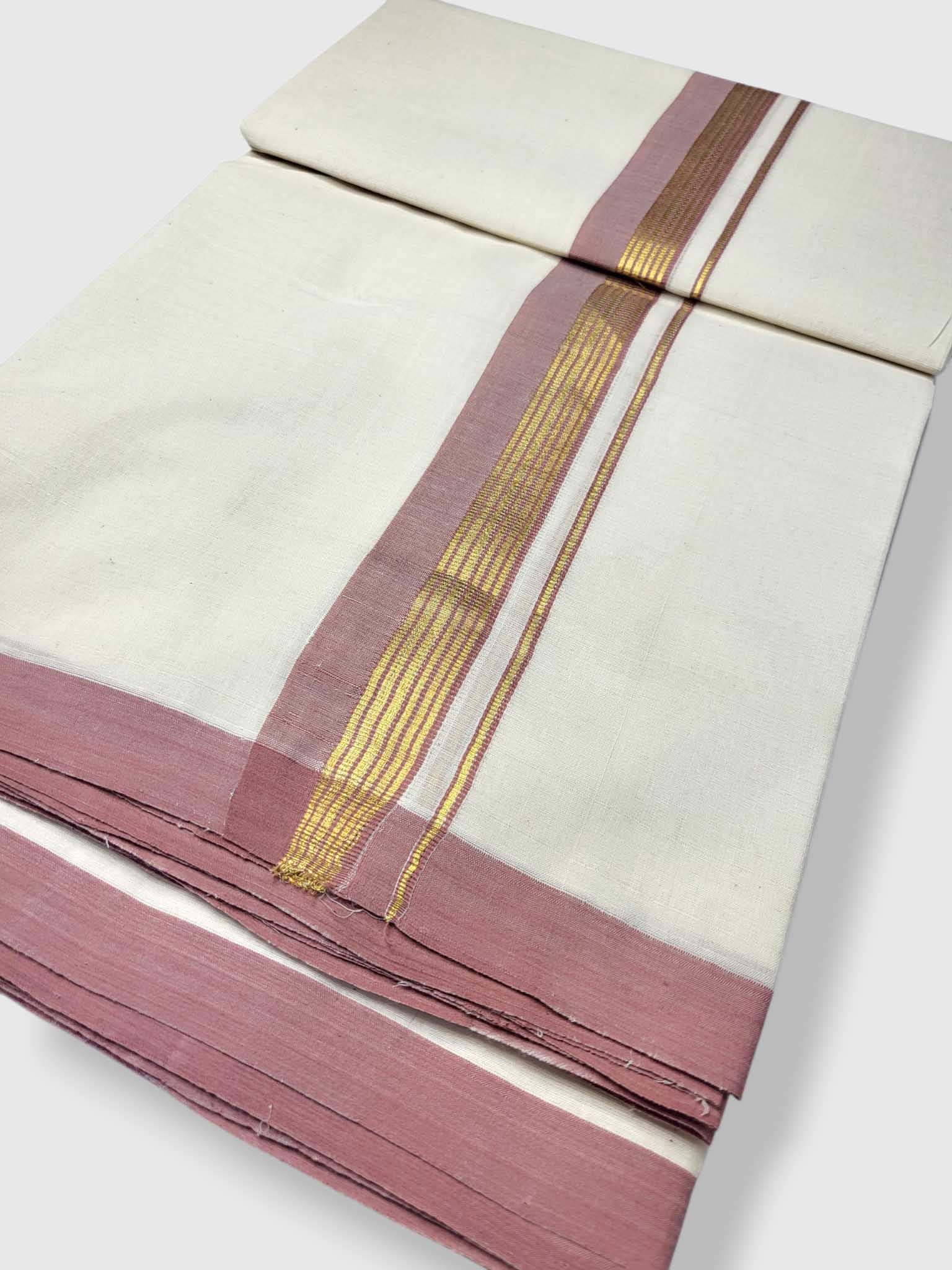 Kerala Balaramapuram Pure Cotton Handloom Mundu/Dhoti