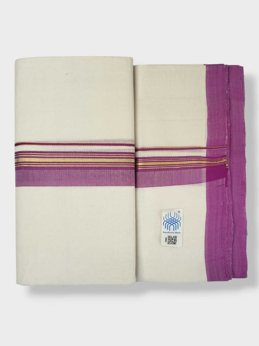 Kerala Balaramapuram Pure Cotton Handloom Mundu/Dhoti