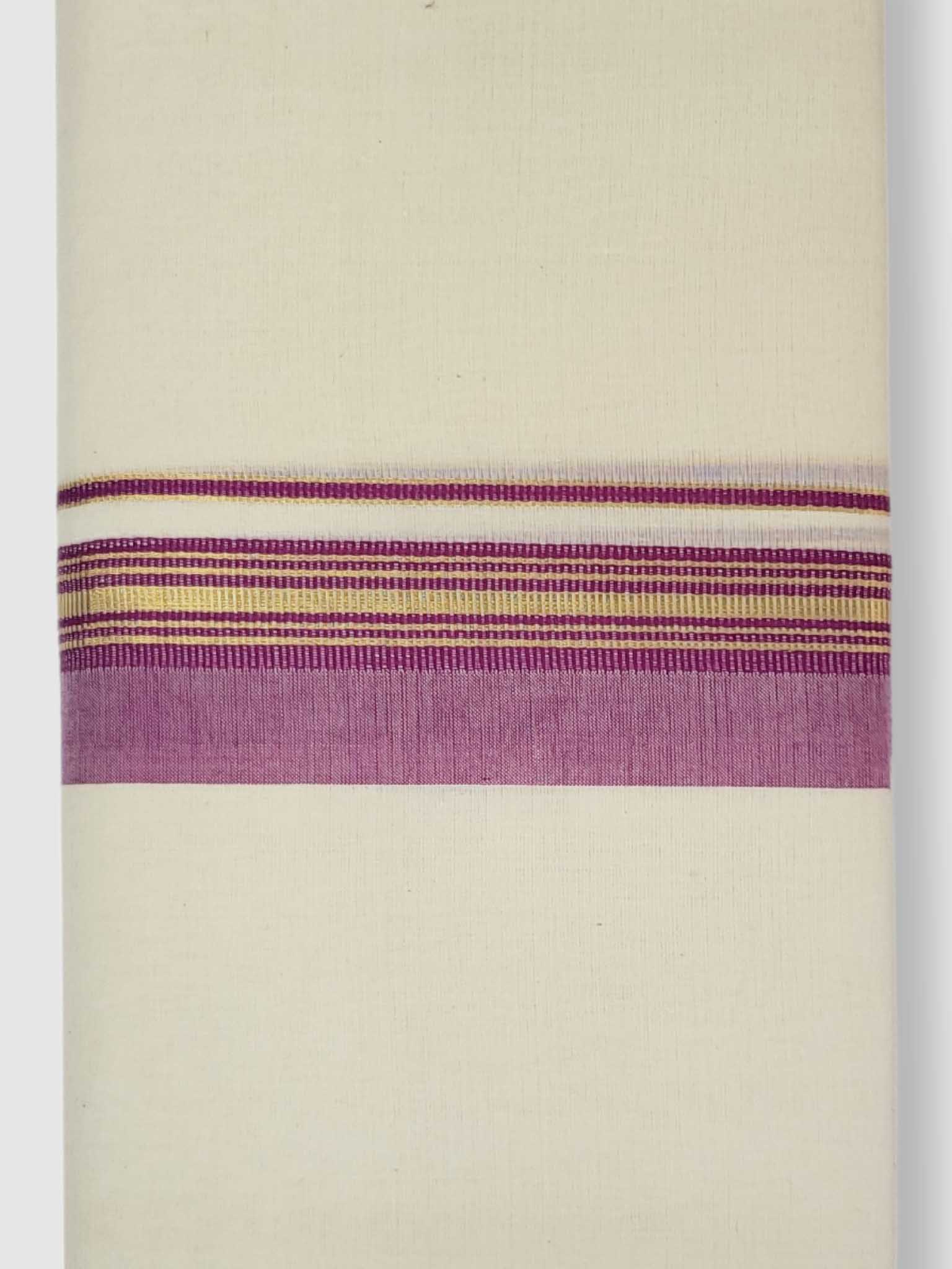 Kerala Balaramapuram Pure Cotton Handloom Mundu/Dhoti
