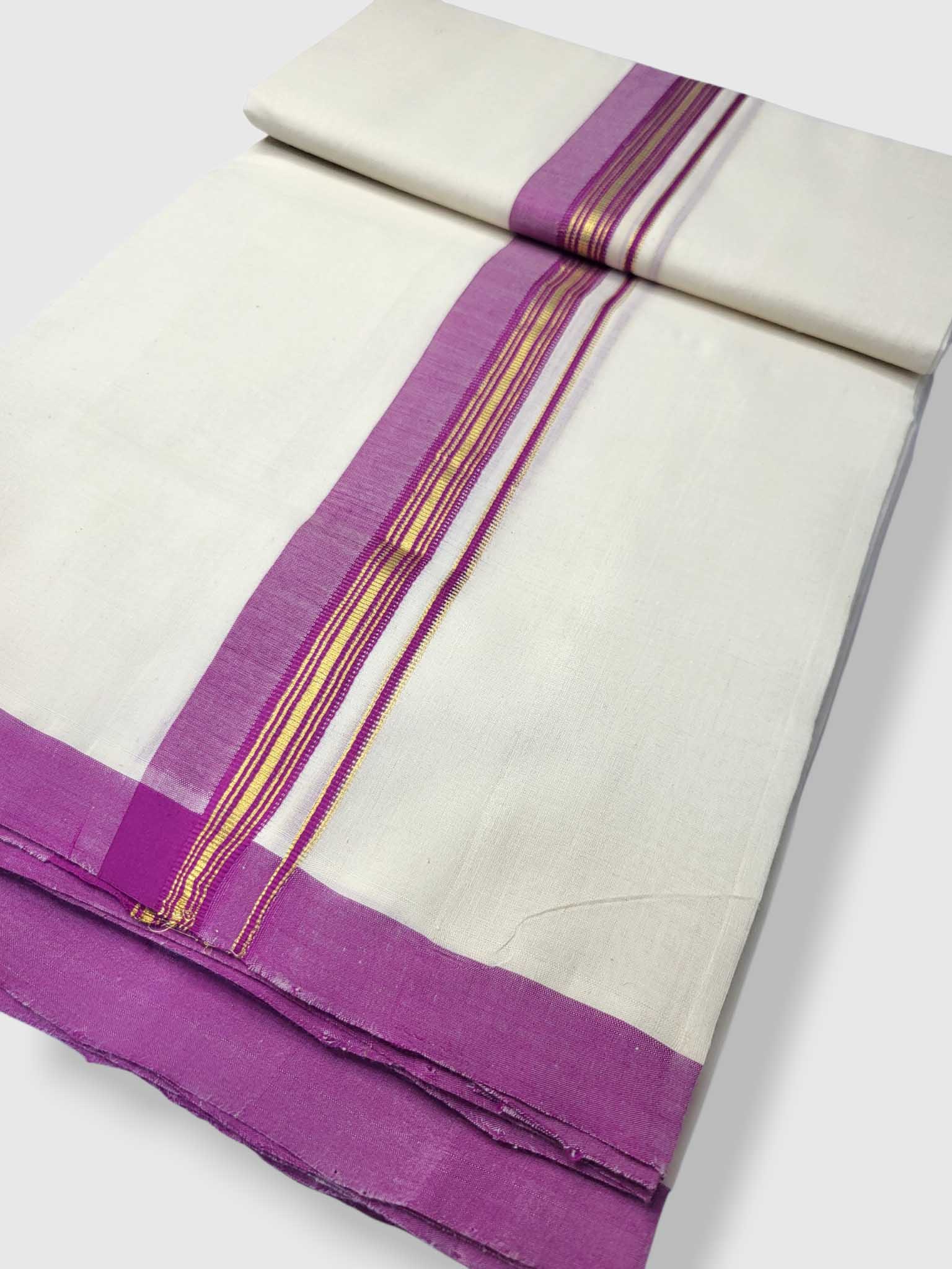 Kerala Balaramapuram Pure Cotton Handloom Mundu/Dhoti