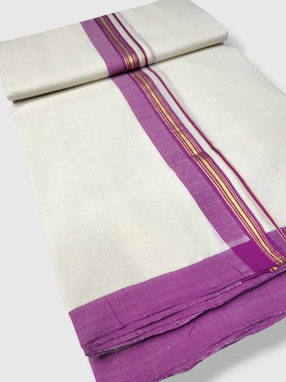 Kerala Balaramapuram Pure Cotton Handloom Mundu/Dhoti