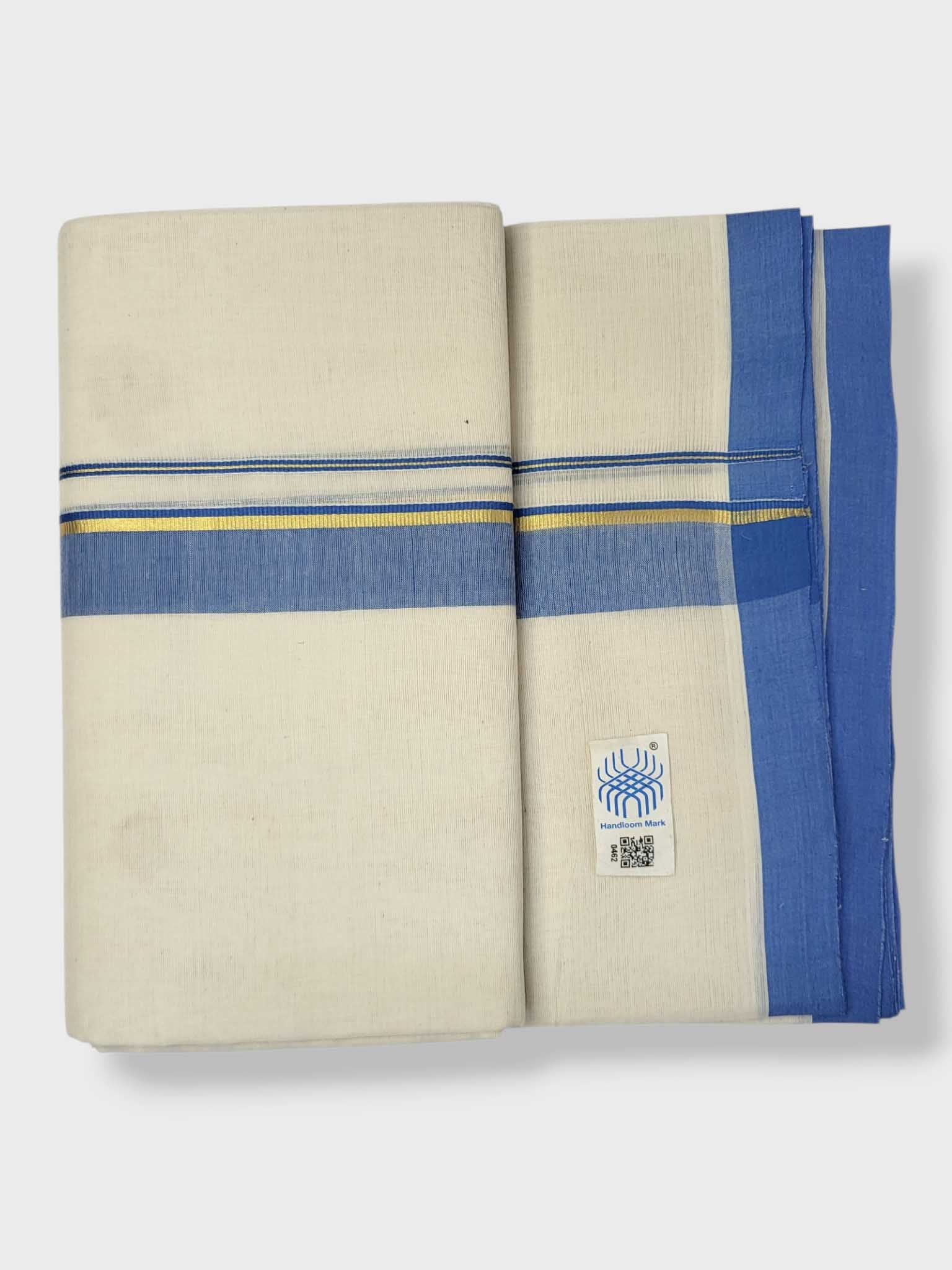 Kerala Balaramapuram Pure Cotton Handloom Mundu/Dhoti