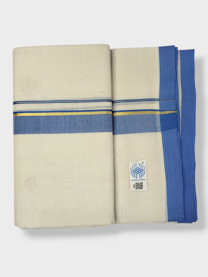 Kerala Balaramapuram Pure Cotton Handloom Mundu/Dhoti