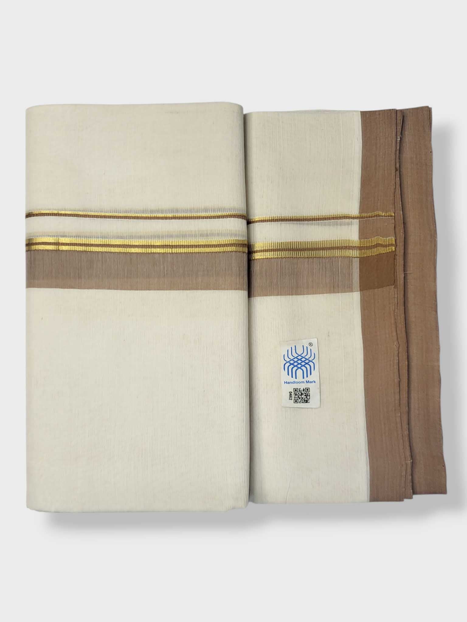 Kerala Balaramapuram Pure Cotton Handloom Mundu/Dhoti