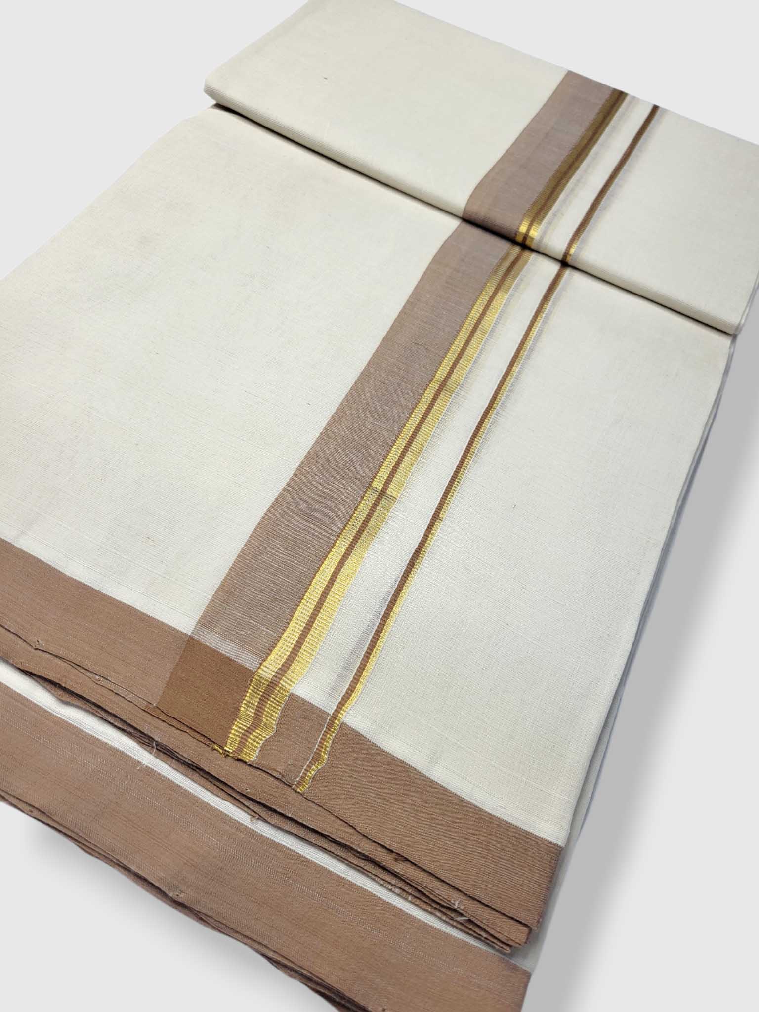 Kerala Balaramapuram Pure Cotton Handloom Mundu/Dhoti