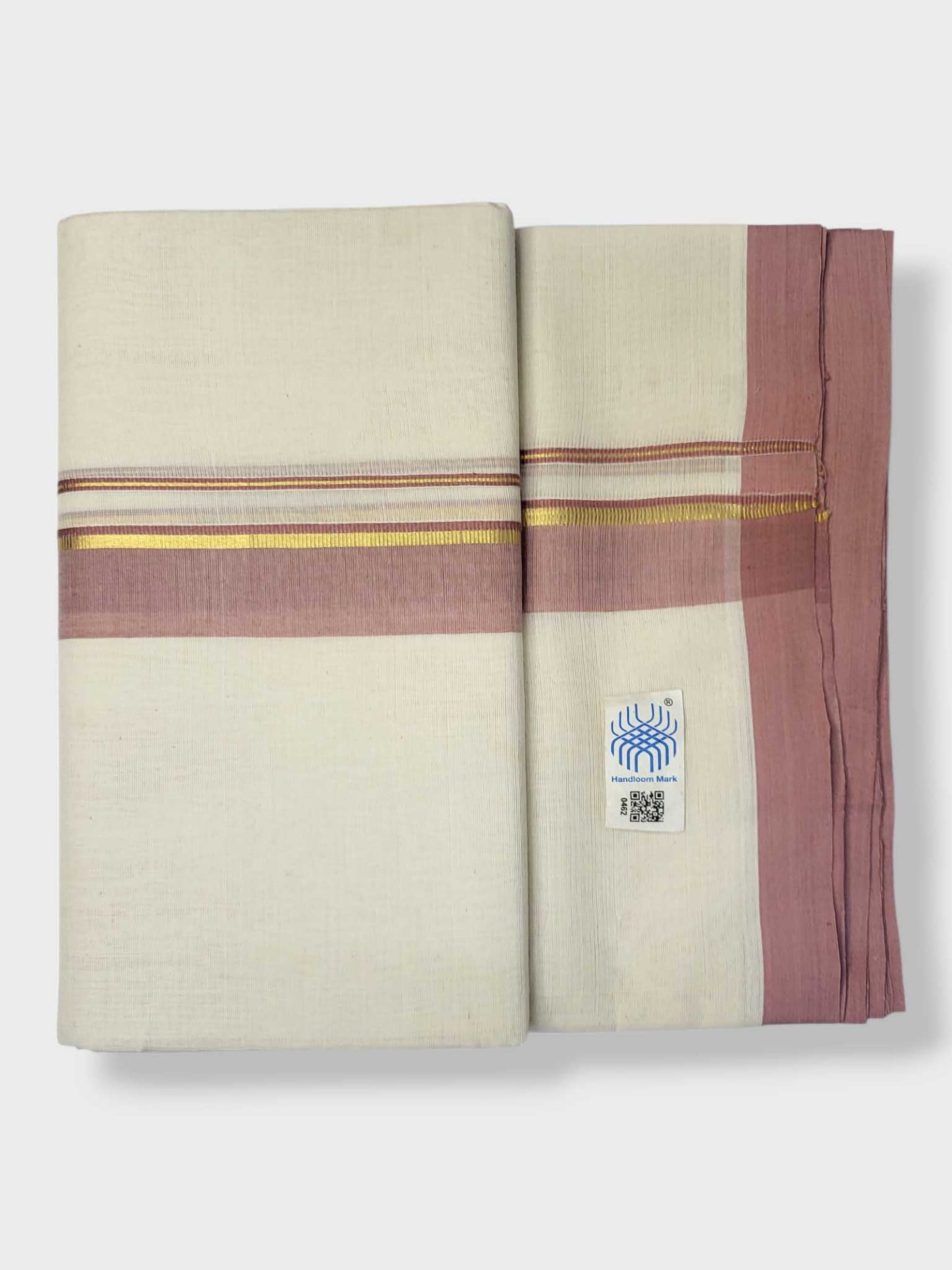Kerala Balaramapuram Pure Cotton Handloom Mundu/Dhoti