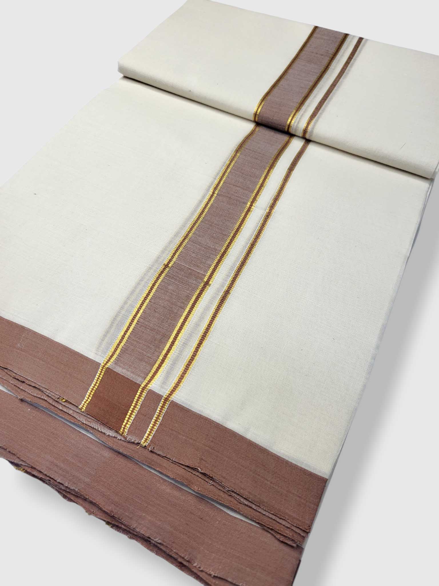 Kerala Balaramapuram Pure Cotton Handloom Mundu/Dhoti