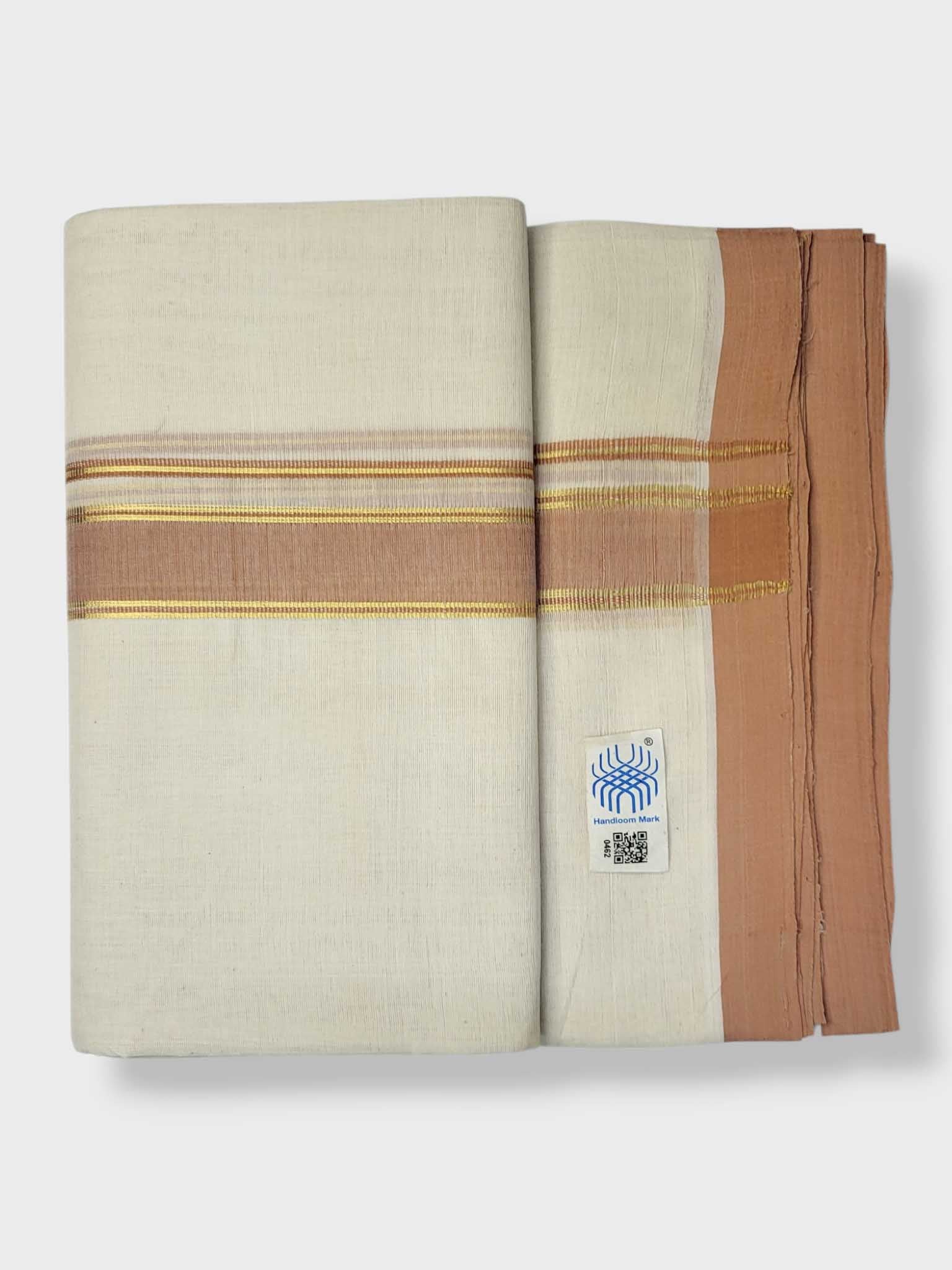 Kerala Balaramapuram Pure Cotton Handloom Mundu/Dhoti