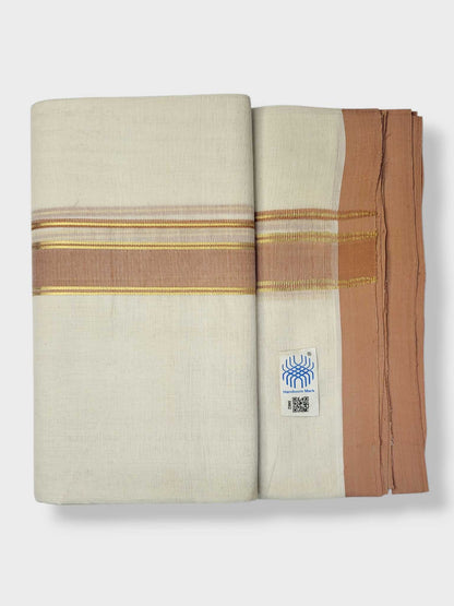 Kerala Balaramapuram Pure Cotton Handloom Mundu/Dhoti