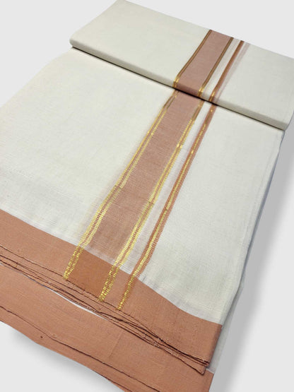 Kerala Balaramapuram Pure Cotton Handloom Mundu/Dhoti