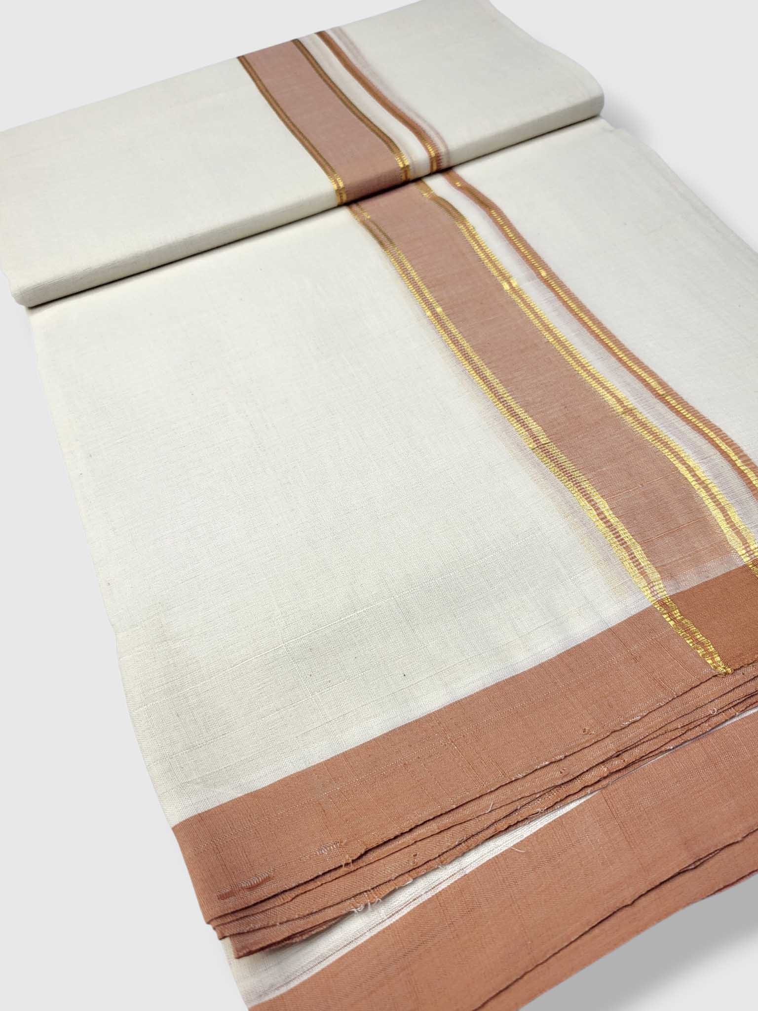 Kerala Balaramapuram Pure Cotton Handloom Mundu/Dhoti