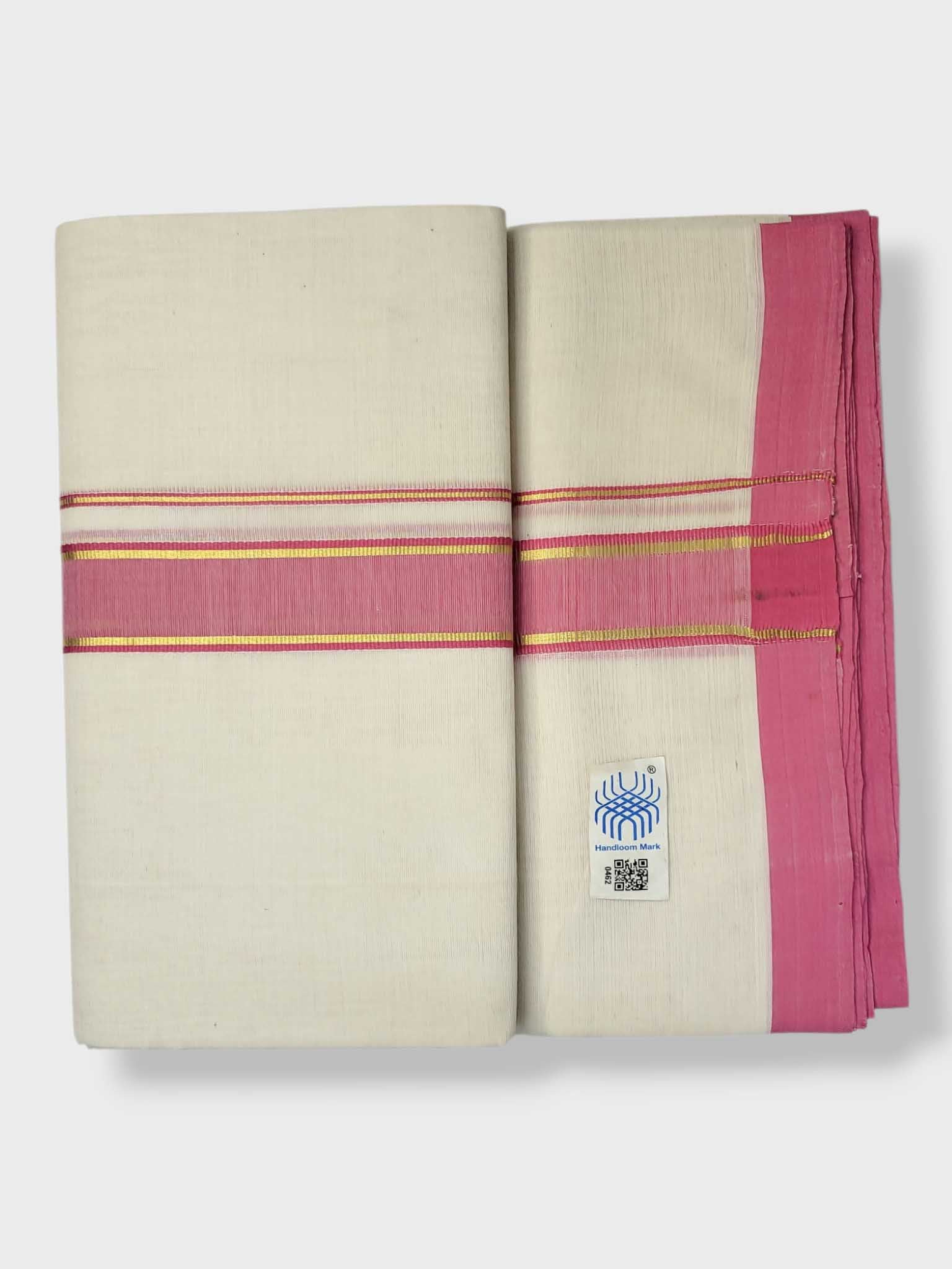 Kerala Balaramapuram Pure Cotton Handloom Mundu/Dhoti