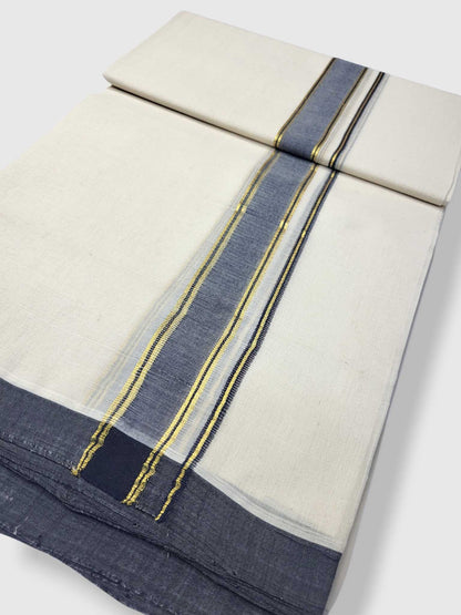 Kerala Balaramapuram Pure Cotton Handloom Mundu/Dhoti