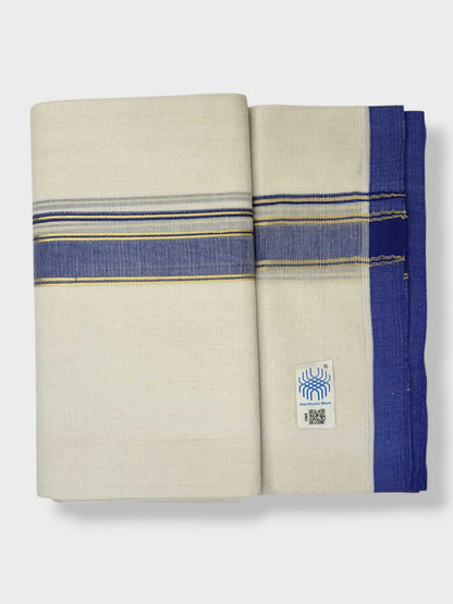 Kerala Balaramapuram Pure Cotton Handloom Mundu/Dhoti