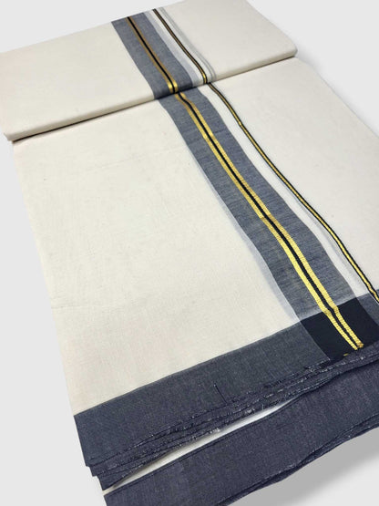 Kerala Balaramapuram Pure Cotton Handloom Mundu/Dhoti