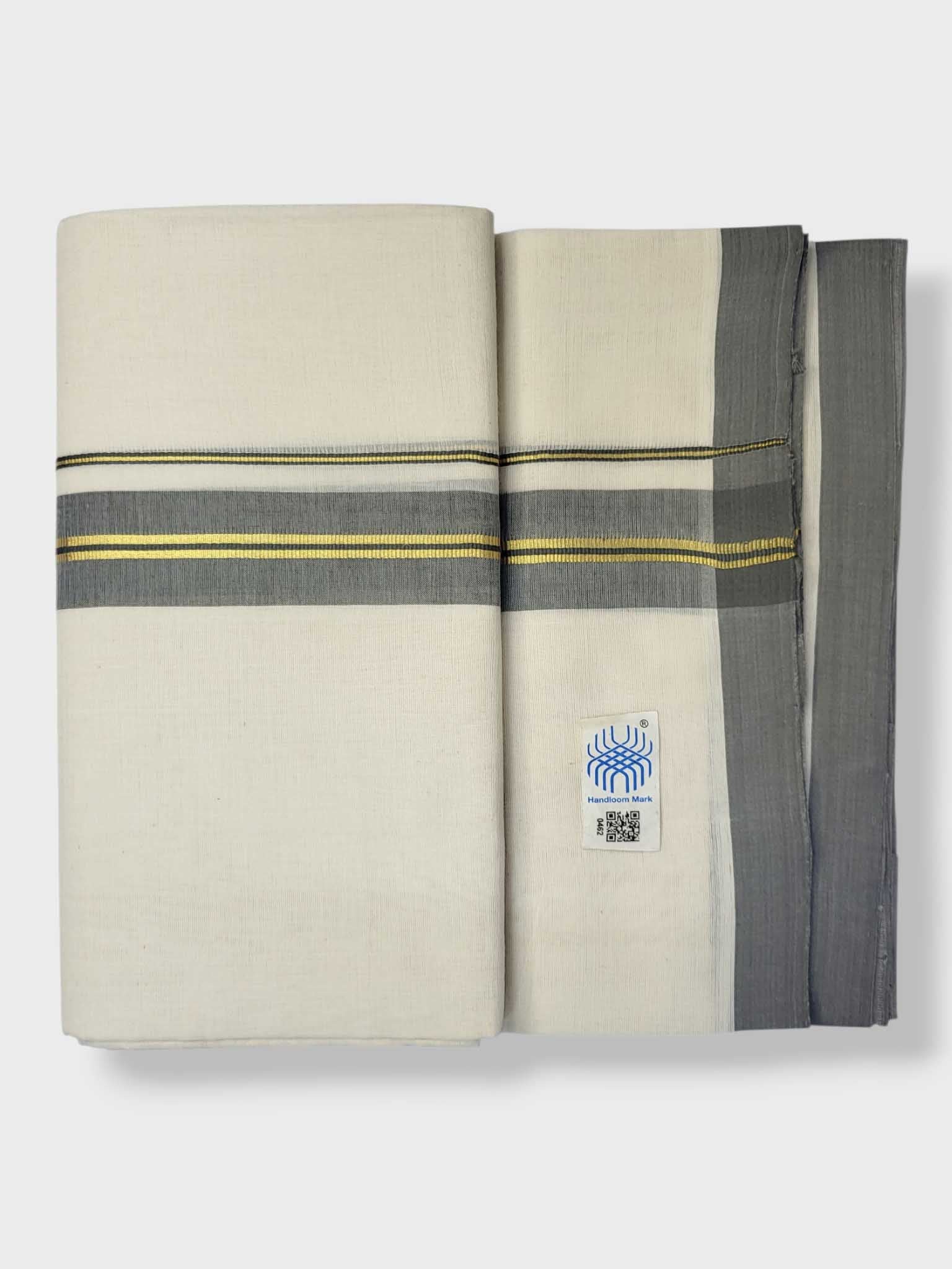 Kerala Balaramapuram Pure Cotton Handloom Mundu/Dhoti