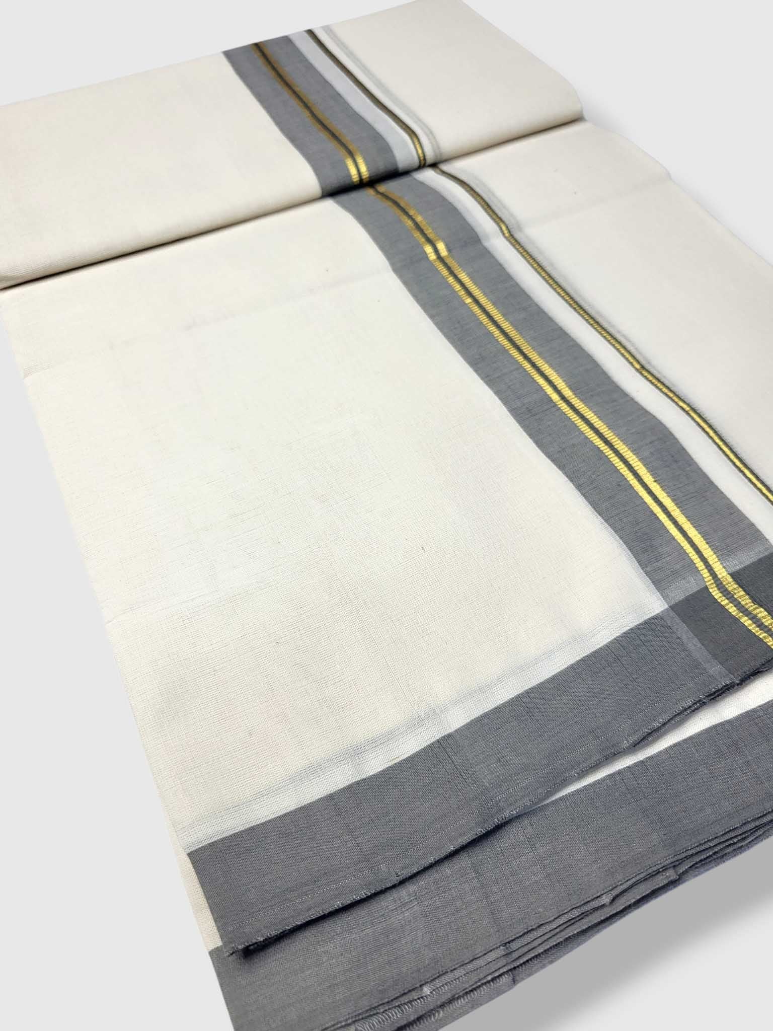 Kerala Balaramapuram Pure Cotton Handloom Mundu/Dhoti