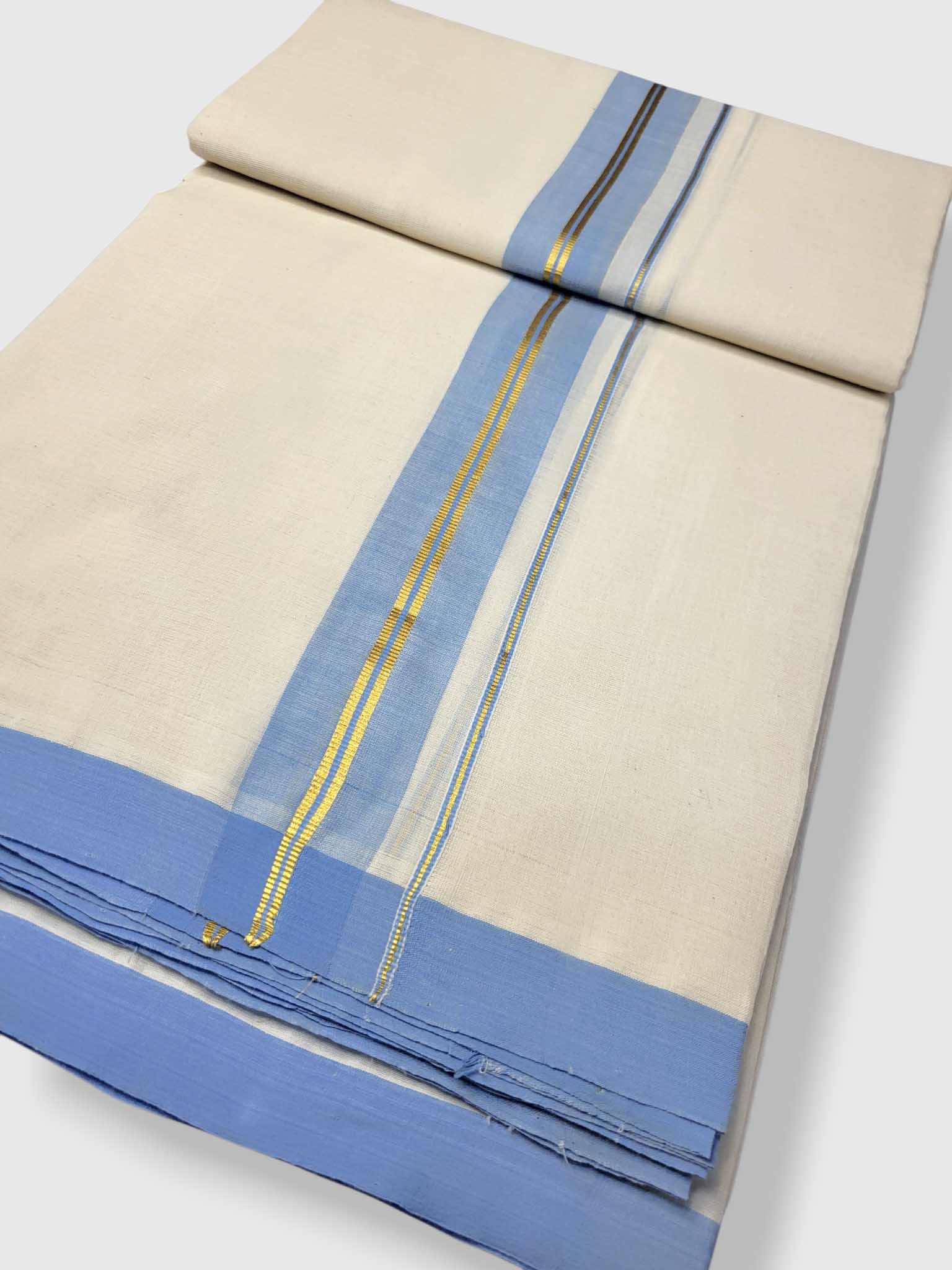 Kerala Balaramapuram Pure Cotton Handloom Mundu/Dhoti