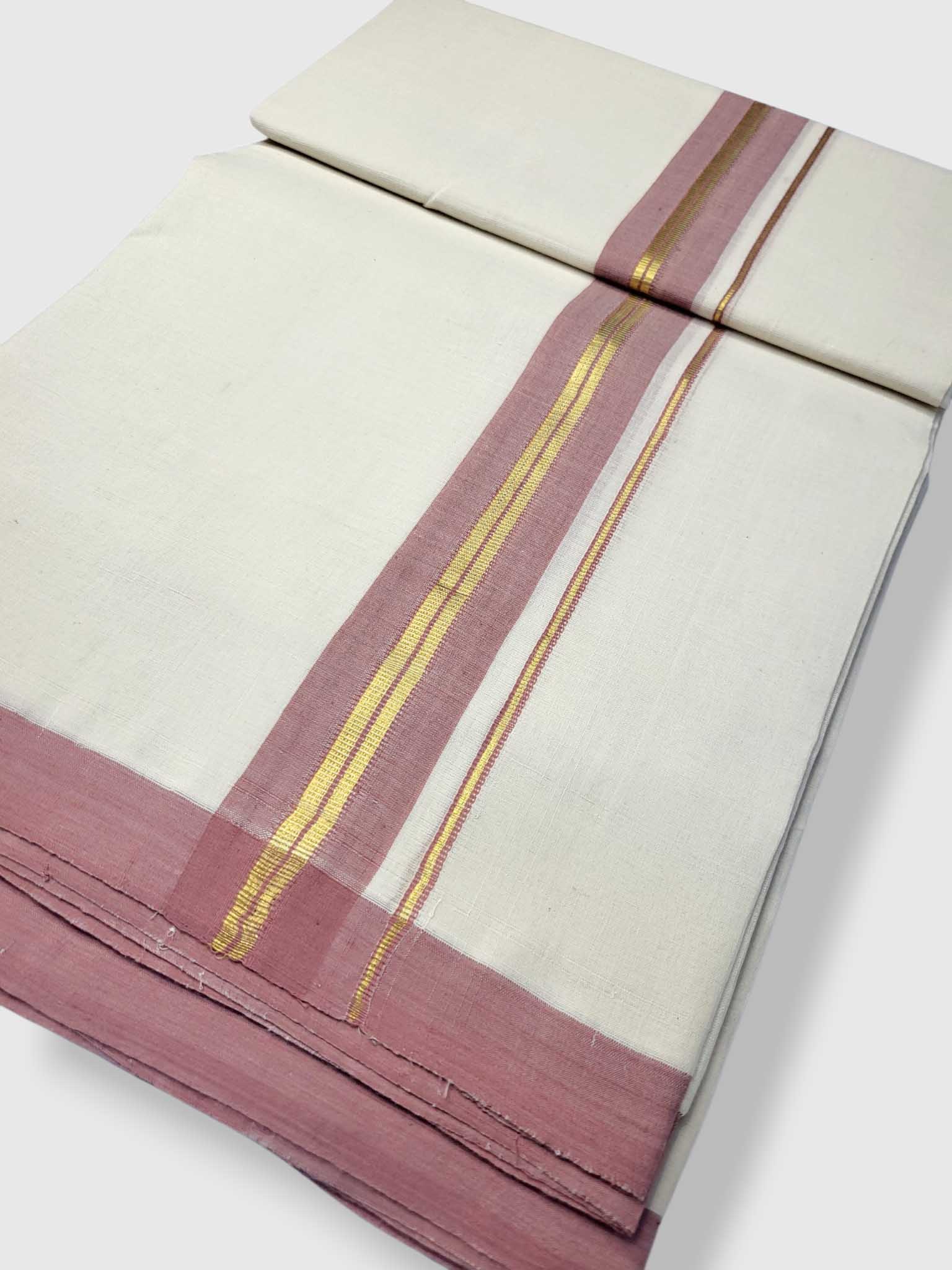 Kerala Balaramapuram Pure Cotton Handloom Mundu/Dhoti