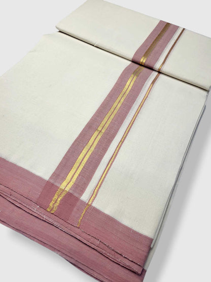 Kerala Balaramapuram Pure Cotton Handloom Mundu/Dhoti