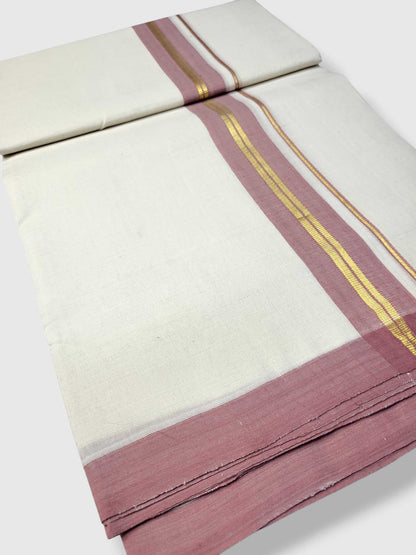 Kerala Balaramapuram Pure Cotton Handloom Mundu/Dhoti