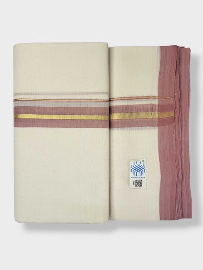 Kerala Balaramapuram Pure Cotton Handloom Mundu/Dhoti