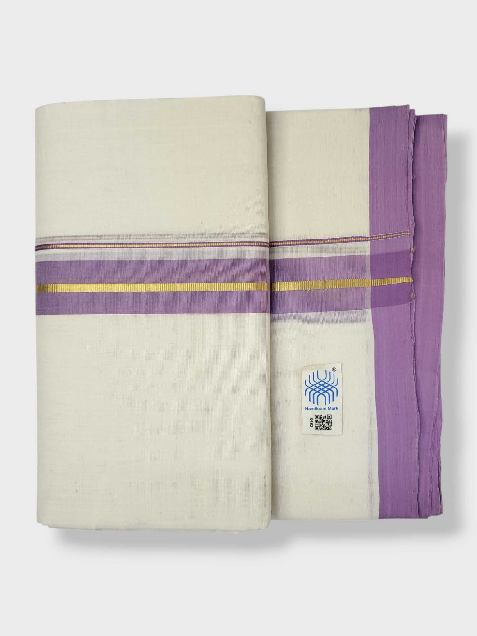 Kerala Balaramapuram Pure Cotton Handloom Mundu/Dhoti