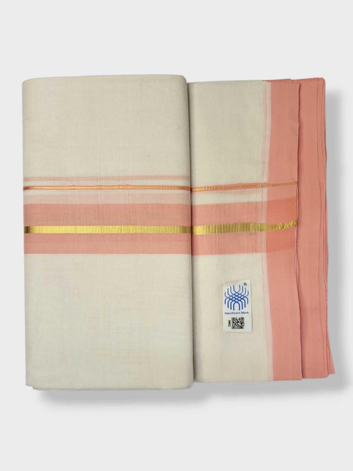 Kerala Balaramapuram Pure Cotton Handloom Mundu/Dhoti