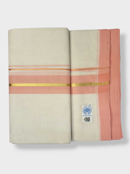 Kerala Balaramapuram Pure Cotton Handloom Mundu/Dhoti