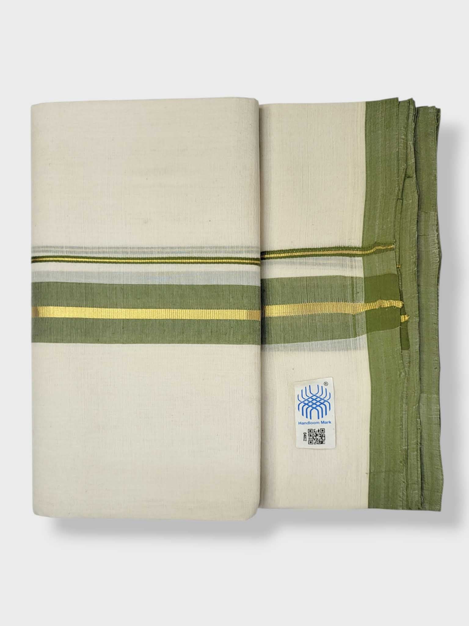 Kerala Balaramapuram Pure Cotton Handloom Mundu/Dhoti