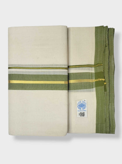 Kerala Balaramapuram Pure Cotton Handloom Mundu/Dhoti