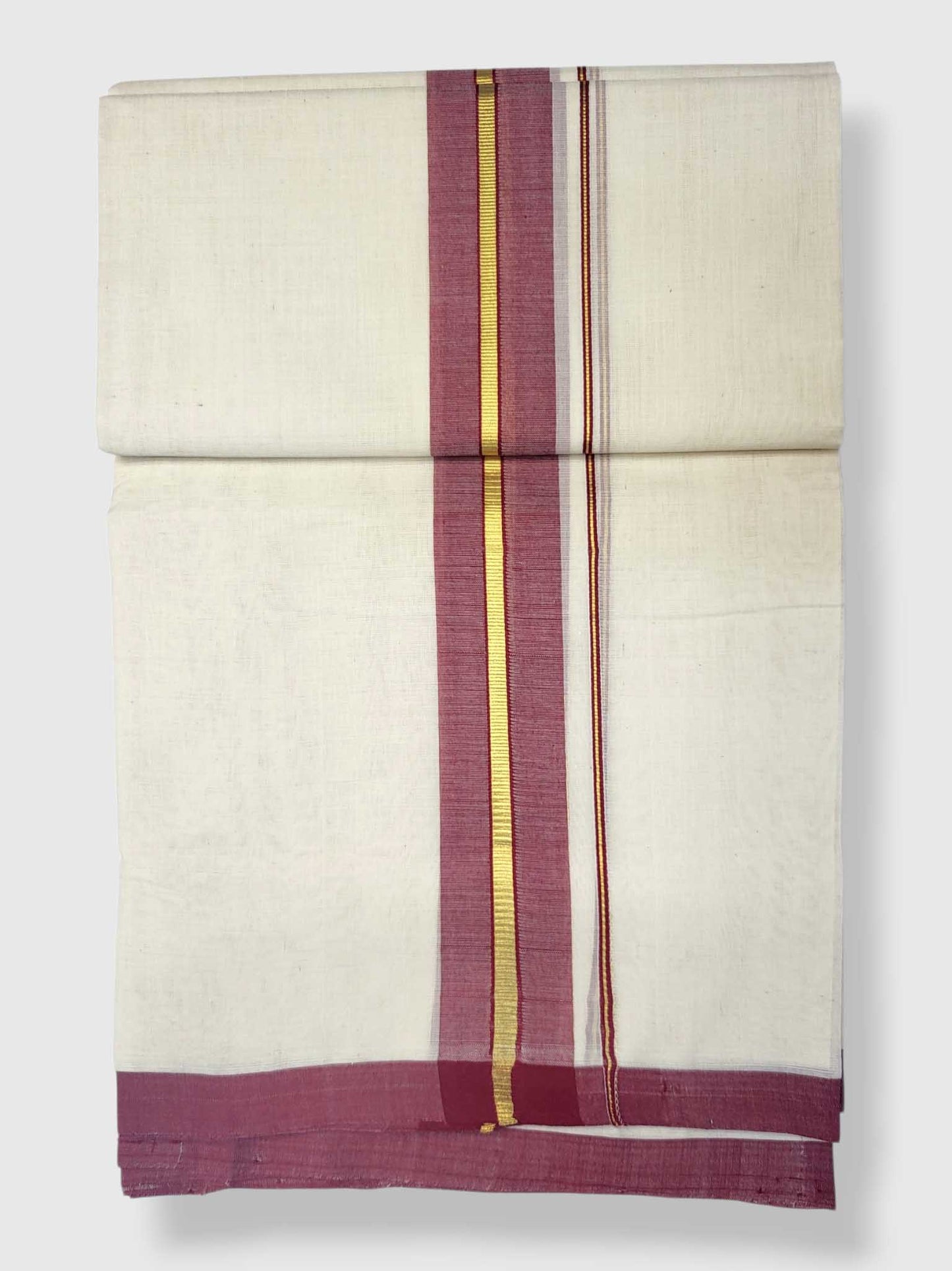 Kerala Balaramapuram Pure Cotton Handloom Mundu/Dhoti