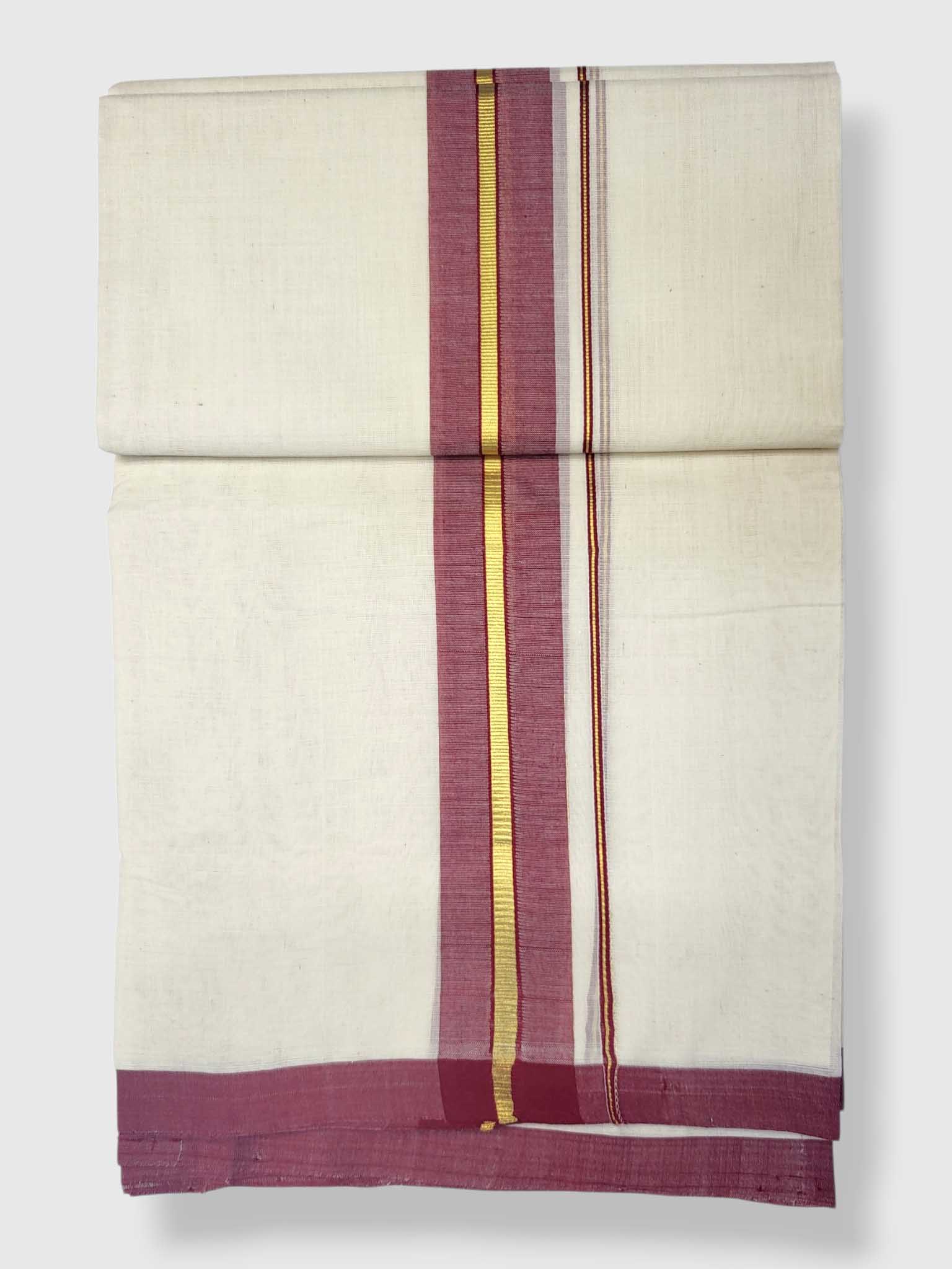 Kerala Balaramapuram Pure Cotton Handloom Mundu/Dhoti